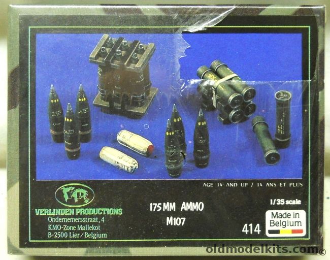Verlinden 1/35 175mm Ammo M107, 414 plastic model kit