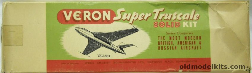 Veron 1/96 Valiant - 12.5 Inch Wingspan Solid Airplane Model plastic model kit