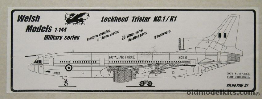 Welsh 1/144 Lockheed Tristar KC.1/K1 Tanker - RAF - (L1011), PJW37 plastic model kit