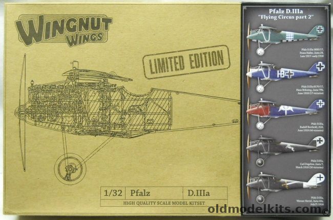 Wingnut Wings 1/32 Pfalz D.IIIa Flying Circus Part 2 Limited Edition - (D-III), 32910 plastic model kit