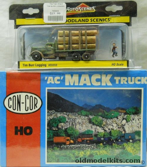 Woodland Scenics HO Tim Burr Logging Truck / Con-Cor AC Mack Truck 1926 Mack Van Body Kit No.7021, AS5553 plastic model kit