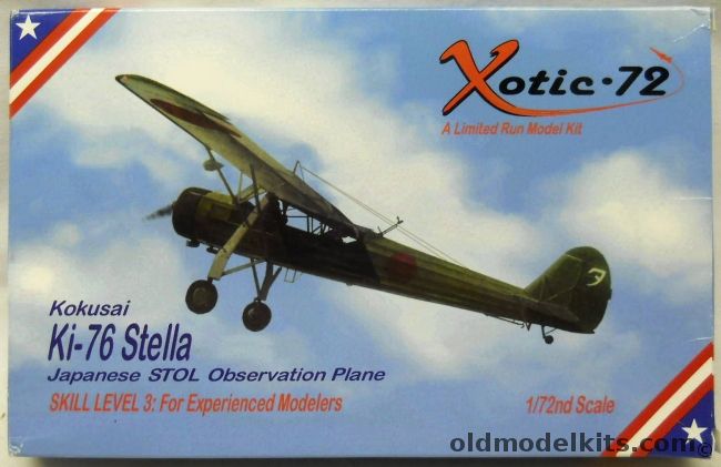 Xotic-72 1/72 TWO Ki-76 Stella ASW Aircraft - With Markings for Three Aircraft, AU2024 plastic model kit