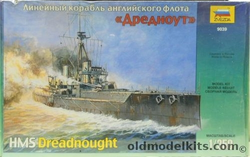 Zvezda 1/350 HMS Dreadnought Battleship, 9039 plastic model kit