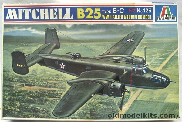 Italaerei 1/72 North American B-25B / B-25C Mitchell - USAAF Doolittle's Aircraft on the Tokyo Raid April 18 1942 / RAF 226 Sq Oland 1944, 123 plastic model kit