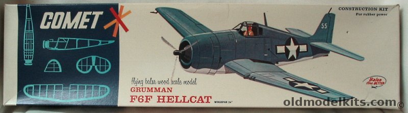 Comet Grumman F6F Hellcat - 24 inch Wingspan Flying Model Airplane, 3503 plastic model kit