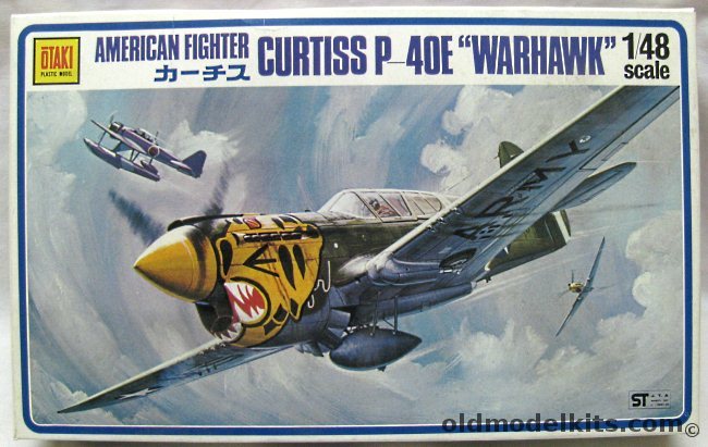 Otaki 1/48 Curtiss P-40E Warhawk - Aleutian Tiger 1942 / RAF / RAAF, OT2-16-400 plastic model kit