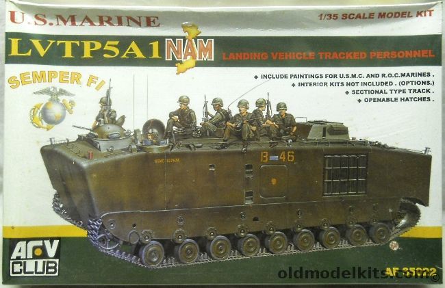 AFV Club 1/35 US Marines LVTP5A1 - Nam Landing Vehicle Tracked Personnel, AF35022 plastic model kit