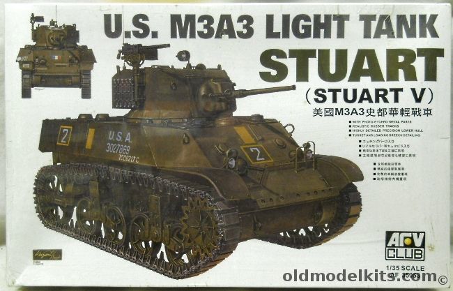 AFV Club 1/35 US M3A3 Stuart V Light Tank, AF35053 plastic model kit