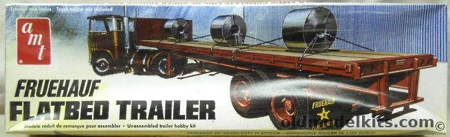 AMT 1/25 Fruehauf Flatbed Trailer With Load, AMT617 plastic model kit