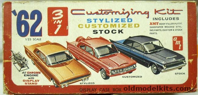 AMT 1/25 1962 Ford Falcon 2 Door 3 In 1 Customizing Kit - Display Case Box Issue, S1062 plastic model kit