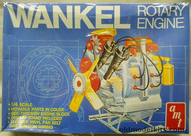 AMT 1/4 Visible Wankel Rotary Engine, T575 plastic model kit
