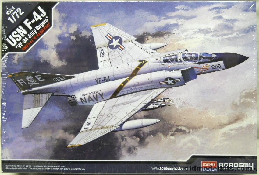 Academy 1/72 McDonnell Douglas F-4J Phantom II - VF84 Jolly Rogers, 12529 plastic model kit