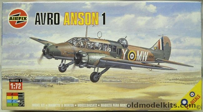 Airfix 1/72 Avro Anson I - RCAF Canada No 31 Air Navigation School Port Albert Ontario 1941 / RAAF Australia Lowood Queensland late 1943 / RAF No 321 Sq St. Eval UK 1940, 02009 plastic model kit