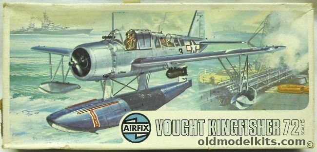 Airfix 1/72 Vought Kingfisher OS2U-1 - USS North Carolina Floatplane or High-Visibility (Yellow and Silver) Landing Gear Versions - (OS2U1), 02021-3 plastic model kit