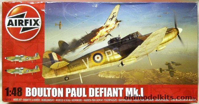 Airfix 1/48 Boulton & Paul Defiant Mk.1 - RAF No. 264 Sq Martlesham Heath Suffolk July 1940 / No.II (Army Cooperation) Sq RAF Hatfield Woodhouse Sept 1940, A05128 plastic model kit