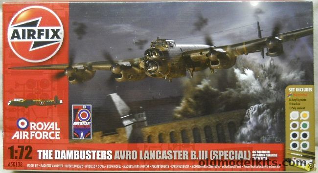 Airfix 1/72 Avro Lancaster B.III Special The Dam Busters - RAF 617 Squadron Operation Chastise 17 May 1943, A50138 plastic model kit