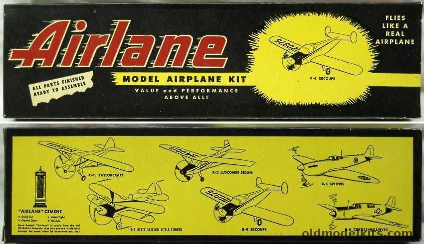 Airlane Ercoupe - 17.5 Inch Wingspan Pre-Fabricated Flying Model, R4 plastic model kit