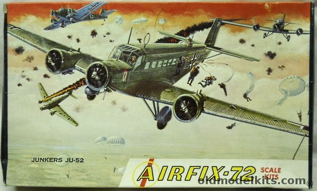 Airfix 1/72 Junkers Ju-52/3M - Floats or Landing Gear Luftwaffe or Swiss - Craftmaster Issue, 3-163 plastic model kit