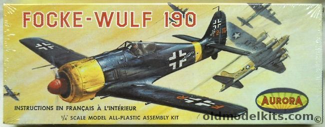 Aurora 1/48 Focke-Wulf FW-190, 30-130 plastic model kit