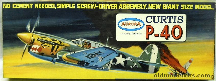 Aurora 1/19 Curtis P-40 Giant Screwdriver Kit, 378-350 plastic model kit