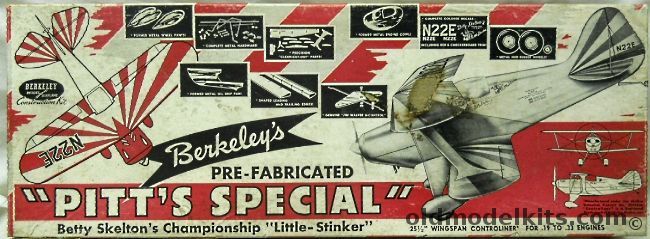 Berkeley Pitts Special Little Stinker Flying Model Airplane Kit plastic model kit