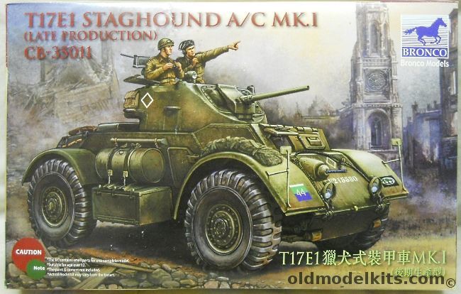 Bronco 1/35 T17E1 Staghound Armoured Car Mk.I (Late Production) - USA / Great Britain / Israel / Canada, CB35011 plastic model kit