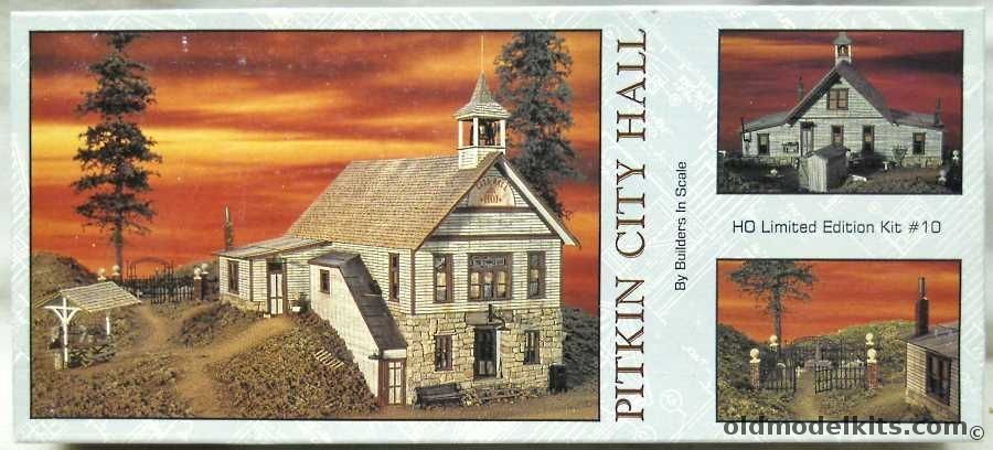 Builders In Scale 1/87 Pitkin City Hall - Limited Edition HO Craftsman Model, 10 plastic model kit