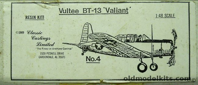 Classic Castings Limited 1/48 Vultee BT-13 Valiant / Vibrator, 4 plastic model kit