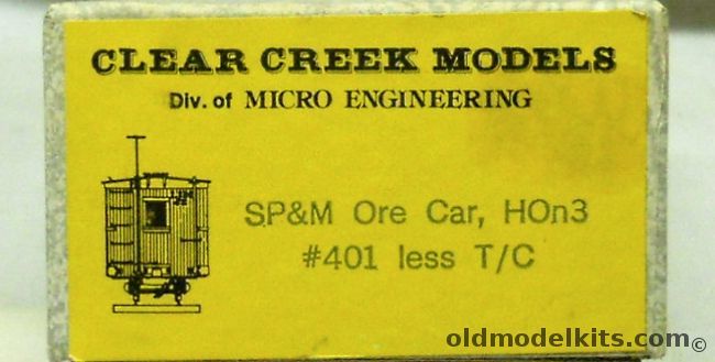 Clear Creek Models 1/87 SP&M Ore Car HOn3 Narrow Gauge - HO  Scale Craftsman Kit, 401 plastic model kit