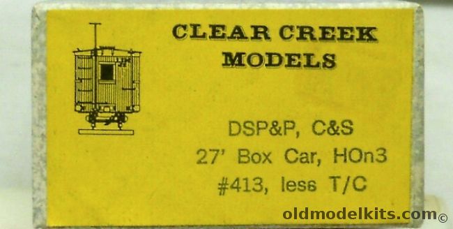 Clear Creek Models 1/87 DSP&P C&S 27 Foot Box Car HOn3 Narrow Gauge - HO  Scale Craftsman Kit, 413 plastic model kit