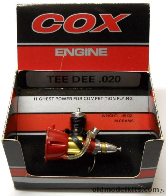 Cox Tee Dee .020 Gas Engine - Never Run And With Original Box, 160 plastic model kit