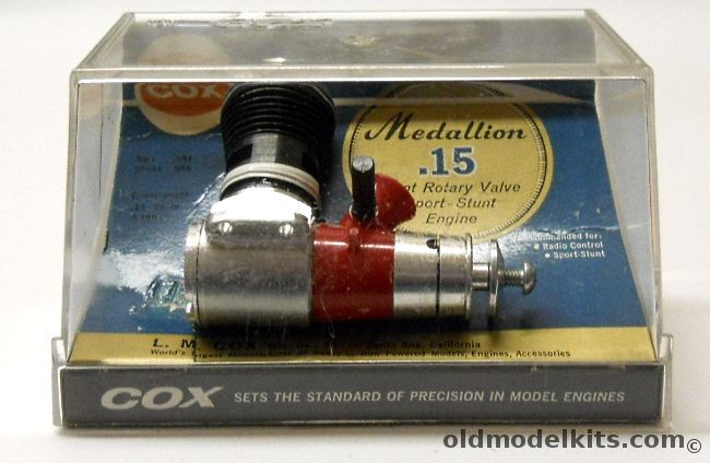 Cox Medallion .15 Rotary Valve Sport Stunt Gas Engine - Never Run and In The Original Jewel Case, 220 plastic model kit