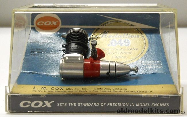 Cox Medallion .049 Rotary Valve Sport Stunt Gas Engine - Never Run and In The Original Jewel Case, 240 plastic model kit