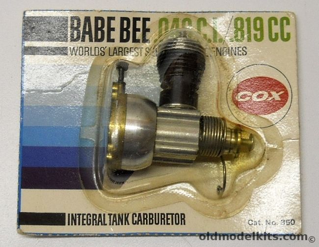 Cox Babe Bee .049 Gas Engine - With Integral Tank Carburetor - Blister Pack Issue, 350 plastic model kit