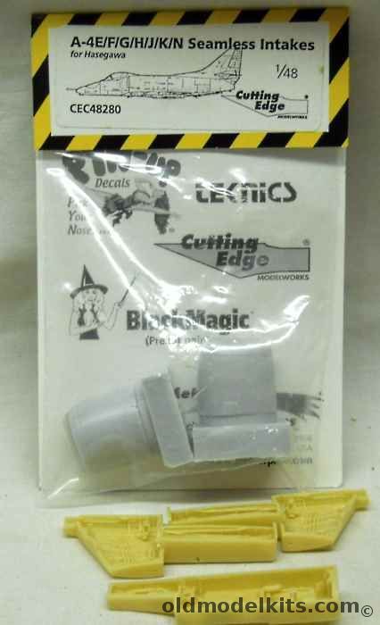 Cutting Edge 1/48 A-4E and F/G/H/J/K/N Seamless Intakes and Resin Main and Nose Wheel Bays, CEC48280 plastic model kit