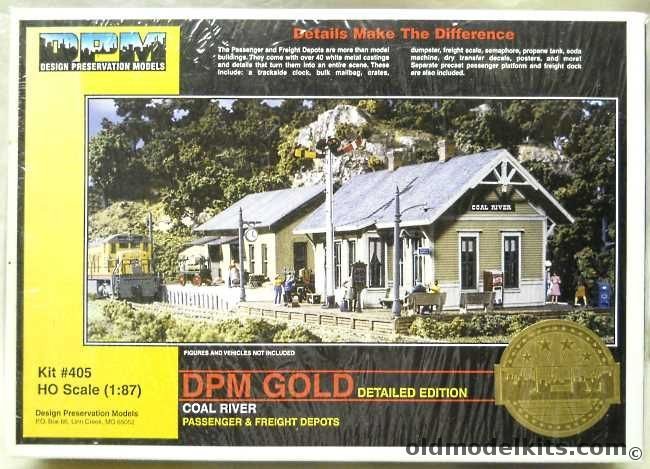 Design Preservation Models 1/87 Coal River Passenger and Freight Depots DPM Gold Detailed Edition - HO Scale Craftsman Model, 405 plastic model kit