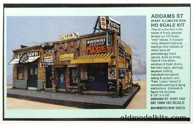 Downtown Deco 1/87 Addams St Part 1 - HO Scale Craftsman Model, DD1000 plastic model kit
