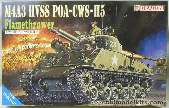 Dragon 1/35 M4A3 HVSS POA-CWS-H5 Flamethrower Sherman - New Tooling, 6807 plastic model kit