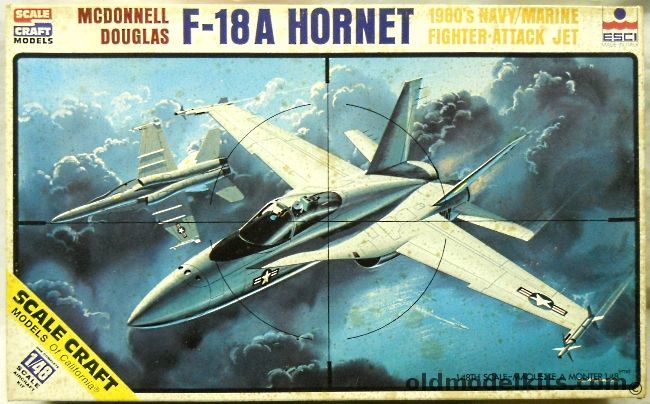 ESCI 1/48 McDonnell Douglas F-18A Hornet - (F/A-18), SC-4012 plastic model kit