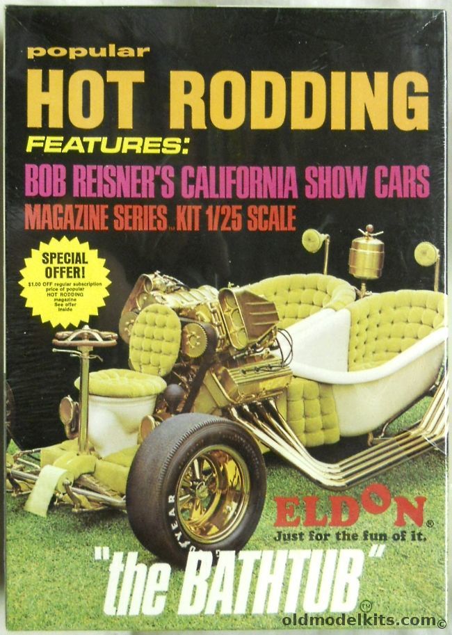 Eldon 1/25 The Bathtub by Bob Reisner's California Show Cars - Popular Hot Rodding Magazine, 9449-200 plastic model kit