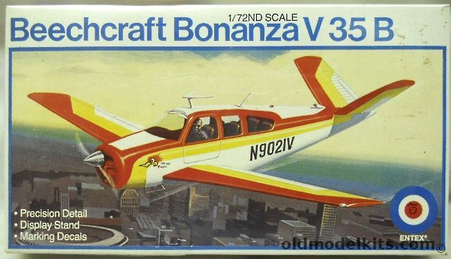 Entex 1/72 Beechcraft V35 Bonanza - (ex Arii), 8528 plastic model kit