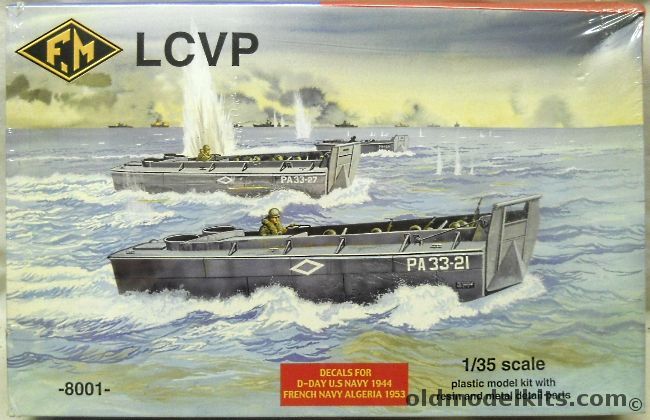FM 1/35 LCVP Landing Craft D-Day, 8001 plastic model kit