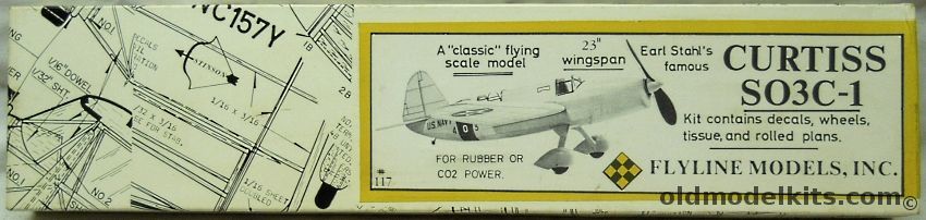 Flyline Models Curtiss SO3C-1 Seamew - 23 inch Wingspan for RC / Free Flight or Static Display, 117 plastic model kit