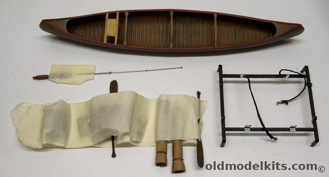 Franklin Mint 1/24 Car Accessories Including Canoe / Rack / Fishing Pole / Two Oars / Two Bed Rolls / Lure Box (Open With Details), Lantern / Picnic Box (opening) And More plastic model kit