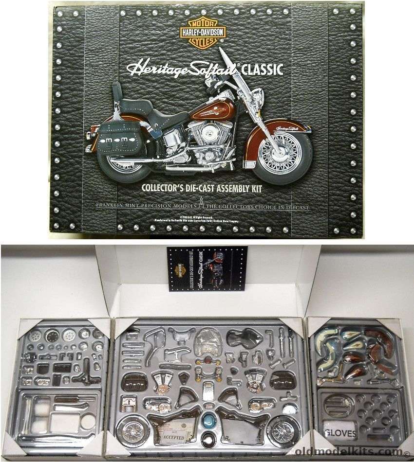 Franklin Mint 1/10 Harley-Davidson Heritage Softail Classic Motorcycle Assembly Kit plastic model kit