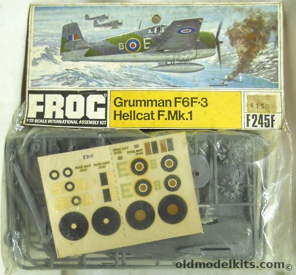 Frog 1/72 F6F-3 Hellcat F.Mk.1 - (F6F3) Bagged, F245F plastic model kit