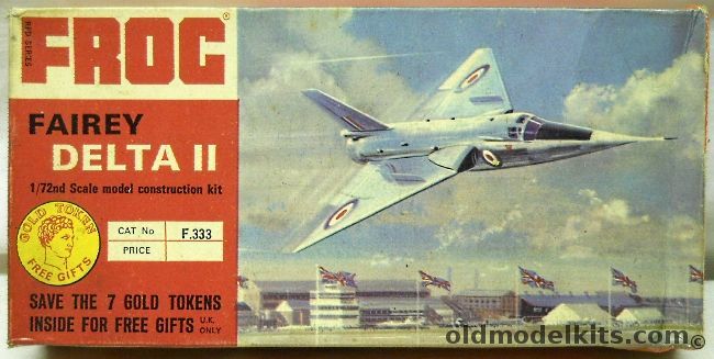 Frog 1/72 Fairey Delta II  Red Gold Token Issue, F333 plastic model kit