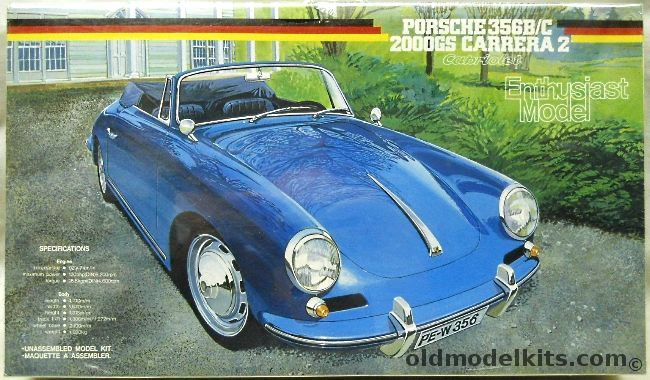 Fujimi 1/24 Porsche 356 B/C 2000GS Carrera 2 Cabriolet, EM28 plastic model kit