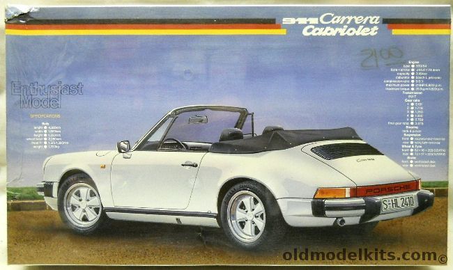 Fujimi 1/24 1985 Porsche 911 Carrera Cabriolet, EM4 plastic model kit