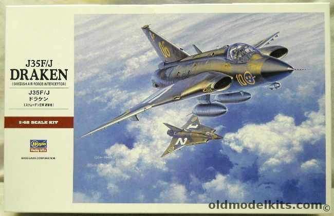 Hasegawa 1/48 Saab J-35 F/J Draken, 07241 plastic model kit